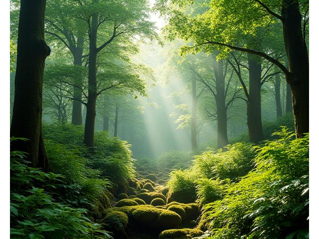 持続可能な森林の風景